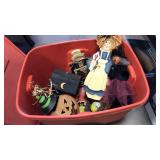 Tote with Halloween Decorations