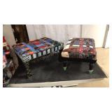 Two Small Ornate Stools