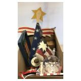 Box Lot of 4th of July Decorations