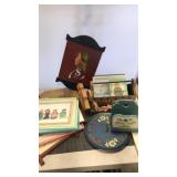 Box Lot of Wooden Decorations