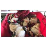 Box Lot of Santas/Stockings