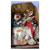 Box Lot of Christmas Decorations