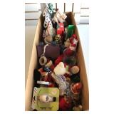 Box Lot of Christmas Decorations