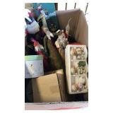 Box Lot of Christmas Decorations