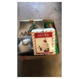 Box Lot of Christmas Decorations