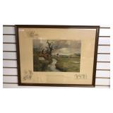 Framed Horse and Riders Print