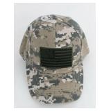 Camo Hat With Embroidered Flag