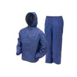 Large Frogg Toggs Rain Suit-Mens Ultra-Lite Blue