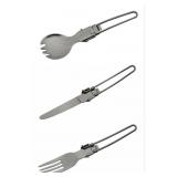Folding Camping Survival Fork, Spork, & Knife