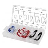 12-PC Aluminum Snap D-Ring Assortment