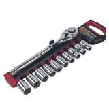 Metric 11 Piece 1/2" Dr. Socket W/ Ratchet Set