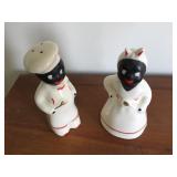 Vintage Black Americana Salt & Pepper Shakers