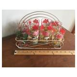 Glass Holder with 8 Assorted Glasses
