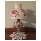 Oil Lamp with Glass Shade - Electric