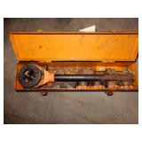 Pipe Threader With Metal Box & Assortment of Dies