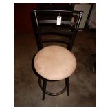 Metal Legs & Back - Swivel Bar Stool With