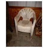 Set of 4 Plastic Lawn Chairs