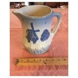 Stoneware Pitcher w/ Windmill