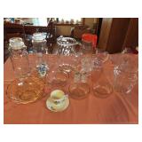 Lot- Asst. Depression Glass- Some Chips