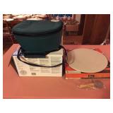 Pizza Stone, Portable Pyrex Dish w/ Insulated  Bag