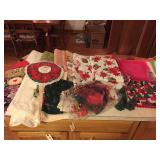 Asst. Christmas Linens, Table Covers