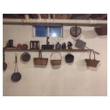 Shelf- Baskets, Popcorn Popper, Etc