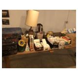 Table Top Asst.- Luggage, Lamp, Patterns, Etc.