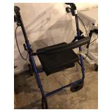 Walker w/ 4 Wheels, Hand Brakes