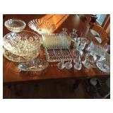 Lot Asst. Clear Glass Serving Dishes