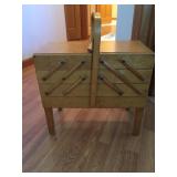 A.S. Strommen Bruk Hamar- Wood Sewing box