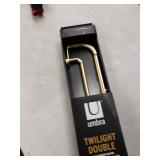 Umbra Twilight Double Black Out Window Curtain Rod â Wrap Around Adjustable Double Curtain Rod for Blackout Curtains, 28 to 48â (71-122cm), Curtain Rod, Auburn bronze