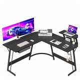 CubiCubi Gaming L-Shaped Desk Computer Corner Desk, 50.8" Home Office Gaming Desk, Office Writing Study Workstation with Large Monitor Stand, Space-Saving, Easy to Assemble