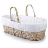 Tadpoles Moses Basket & Bedding Set, Eyelet, White, One-Size