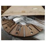 Signature Design by Ashley Payson Farmhouse Wall Clock, 30 x 30 Inches, Natural Wood Finish