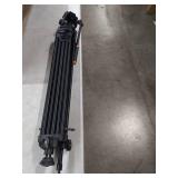 Video Tripod System, Geekoto 72 inches Heavy Duty Tripod, Professional Aluminum Twin Tube Tripod, K3 Fluid Head, Mid-Level Spreader, Max Loading 33 LB, 360 Degree Fluid Head for DSLR Camcorder Camera