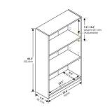 FURINNO JAYA Simple Home 3-Tier Adjustable Shelf Bookcase, Black