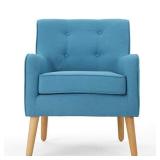 Christopher Knight Home Felicity Mid-Century Fabric Arm Chair, Teal