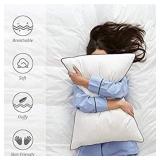 JOLLYVOGUE Bed Pillows for Sleeping 2 Pack, Soft and Supportive Pillow for Side and Back Sleepers, Down Alternative Hotel Collection Sleeping Pillows Set of 2 - Standard Size, 26x20 Inches