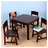 KidKraft Farmhouse Table & 4 Chair Set - Espresso