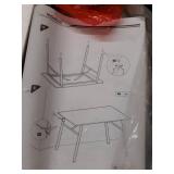 VASAGLE Dining Table,Kitchen Table,Sturdy Steel Frame,47.2 x 29.5 x 29.5 Inches,for Small Apartment,Dining Room,Office,Easy Assembly,Industrial Style,Rustic Brown and Black UKDT076B01