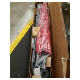 Blissun 10ft Offset Umbrella with 36 Solar LED Lights, Hanging Lighted Patio Umbrella with 360Â° Rotation, Outdoor Cantilever Umbrella, Outside Solar Umbrella for Garden, Backyard, Patio, Pool, Red 