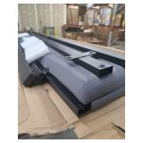 Zinus Jessica Modern Studio Upholstered Metal Headboard, Queen Queen, Gray