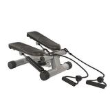 Sunny Health & Fitness Mini Stepper with Resistance Bands, Black