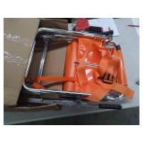 LINE2design EMS Stair Chair - Ambulance Firefighter Evacuation Medical Foldable Aluminum Lift Stair Chair + 3 Adjustable Straps with Quick Release Buckles - Orange