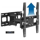 Full Motion TV Wall Mount Bracket Height Setting Dual Swivel Articulating Arms Extension Tilt Rotation, JUSTSTONE Fits Most 26-65 Inch LED, Flat&Curved TVs, Max VESA 400x400mm and Holds up to 121lbs