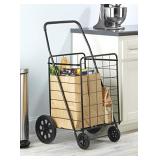 Whitmor Deluxe Utility Cart, Extra Large, Black