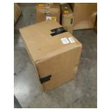 Flash Furniture CH-102029-BK-GG Contemporary Black Quilted Vinyl Adjustable Height Barstool with Arms and Chrome Base, 1 Pack