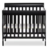Dream On Me Aden 4-in-1 Convertible Mini Crib, Black