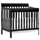 Dream On Me Aden 4-in-1 Convertible Mini Crib, Black