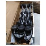 Delta Children DX Side by Side Double Stroller, Black Plaid